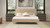 Stockholm Modern Wavy Headboard Platform Bed, King, Fawn Brown