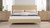 Stockholm Modern Wavy Headboard Platform Bed, King, Fawn Brown