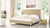 Stockholm Modern Wavy Headboard Platform Bed, King, Fawn Brown