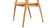 Simeon 21" Scandinavian Sculpted Oak Wood Dining Chair, Warm Natural Brown