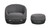 Willow 2pc Upholstered Woven Patio Armchair Set with Ottoman, Graphite Gray-Black