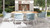 Maiden 7pc 6-Seater Teak & Aluminum Patio Dining Set, Sky Blue