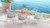 Maiden 7pc 6-Seater Teak & Aluminum Patio Dining Set, Sky Blue