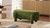 Hugo 49" Oval Fully Upholstered Storage Bench, Moss Green Bouclé