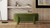 Hugo 49" Oval Fully Upholstered Storage Bench, Moss Green Bouclé