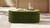 Fuji 49" Upholstered Oval Storage Bench, Olive Green