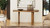 Melvin 60" Modern Oak Oblong Oval Console Desk, Café Brown