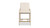 Arizona 25.5" Solid Ash Wood Upholstered Counter Stool with Rope Detail, Crème de la Crème White