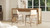 Arizona 25.5" Solid Ash Wood Upholstered Counter Stool with Rope Detail, Crème de la Crème White