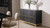 Kingsly 59" Contemporary Glam Credenza, Espresso Black