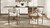 Artemis Mixed Material Upholstered Dining Arm Chair, Warm White