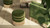 Edward 17.5" Round Upholstered Ottoman with Bullion Fringe, Olive Green