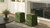 Oliver 16" Tapered Square Upholstered Ottoman, Moss Green