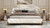 Alpine Puffy Modern Platform Bed, Queen, Ivory White Bouclé