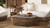 Willow 40.5" Oval Woven Patio Coffee Table, Golden Brown Wicker