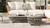 Everly 43.5" Oval Woven Patio Coffee Table, Light Beige