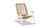 Atlas Adirondack Outdoor Lounge Chair, Natural Beige All Weather Wicker