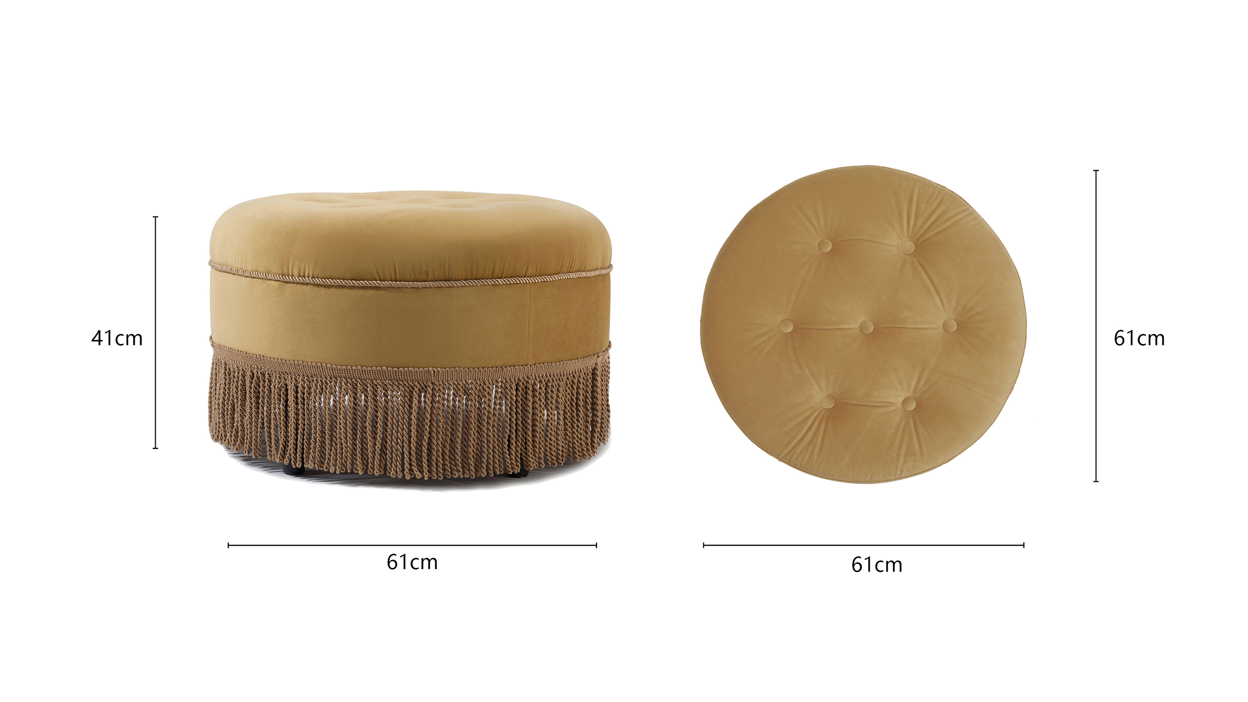 Yolanda Decorative Round Ottoman Yolanda Decorative Round Ottomane