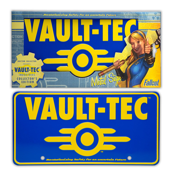 FALLOUT "Vault-Tec" - Placa Metálica