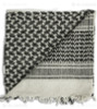 WOVEN COALITION SHEMAGH / SCARVES 42X42 - White/BLACK