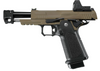 ARCTURUS Vanguard 4.3" Hi-Capa GBB Pistol w/ Optics Ready Slide & Compensator & ARS-1 Red Dot Combo BLK-TAN