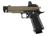 ARCTURUS Vanguard 4.3" Hi-Capa GBB Pistol w/ Optics Ready Slide & Compensator & ARS-1 Red Dot Combo BLK-TAN