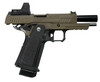ARCTURUS Vanguard 4.3" Hi-Capa GBB Pistol w/Optics Ready Slide & ARS-1 Red Dot Combo BLK-TAN