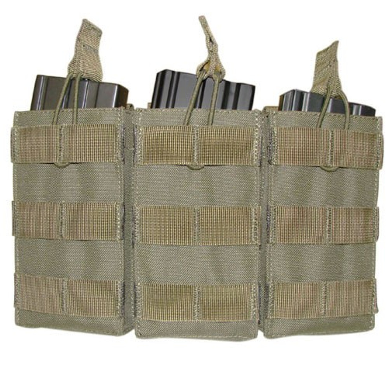 Condor Tactical Molle Triple Open Top M4/M16 Mag Pouch - OD