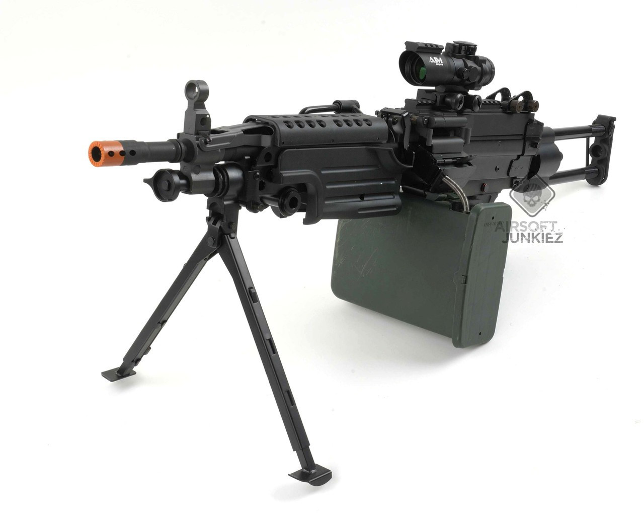 Airsoftjunkiez Custom M249 Para with Box Mag