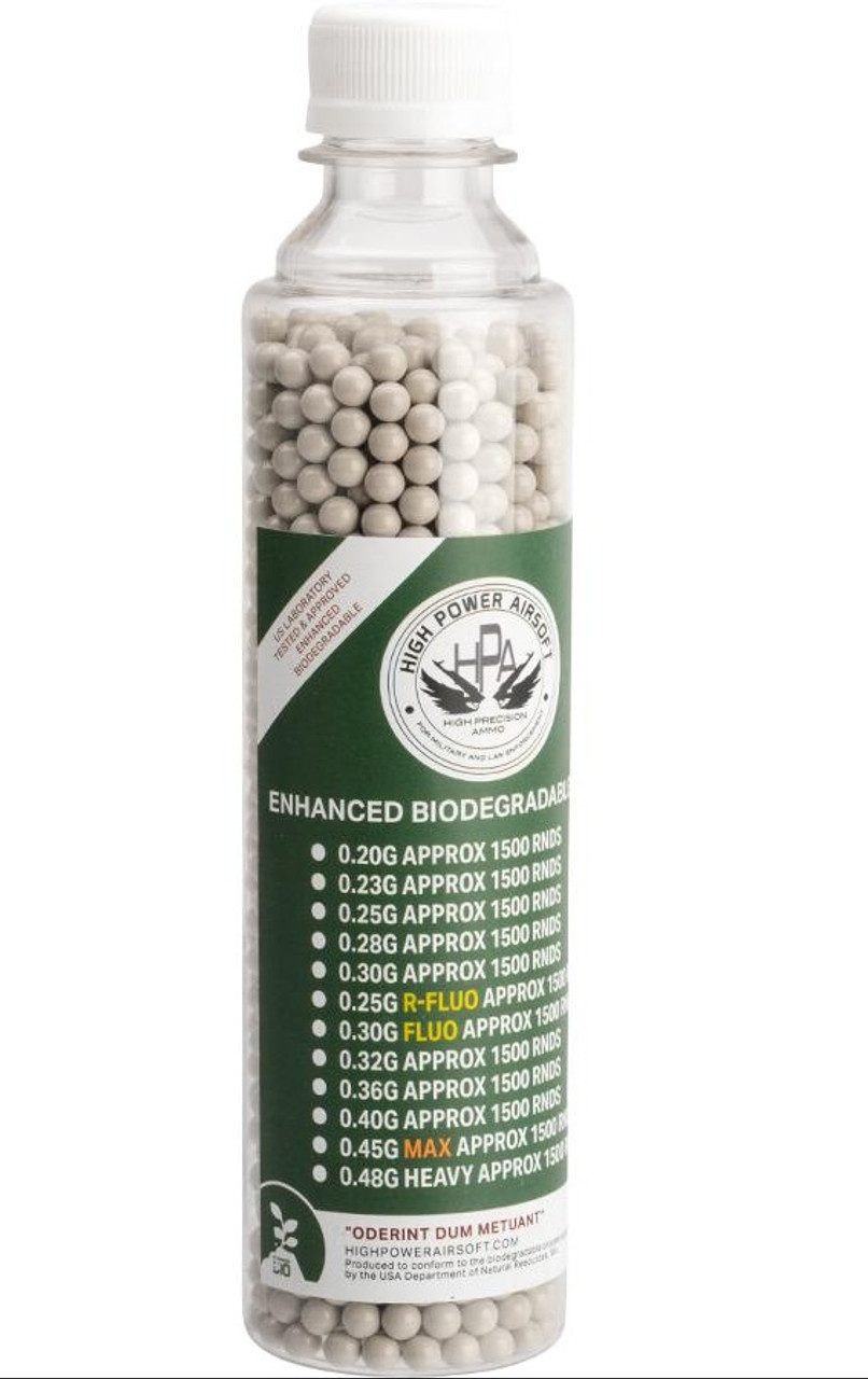 High Power Airsoft Bio BB .48g - 1500 Count Bottle