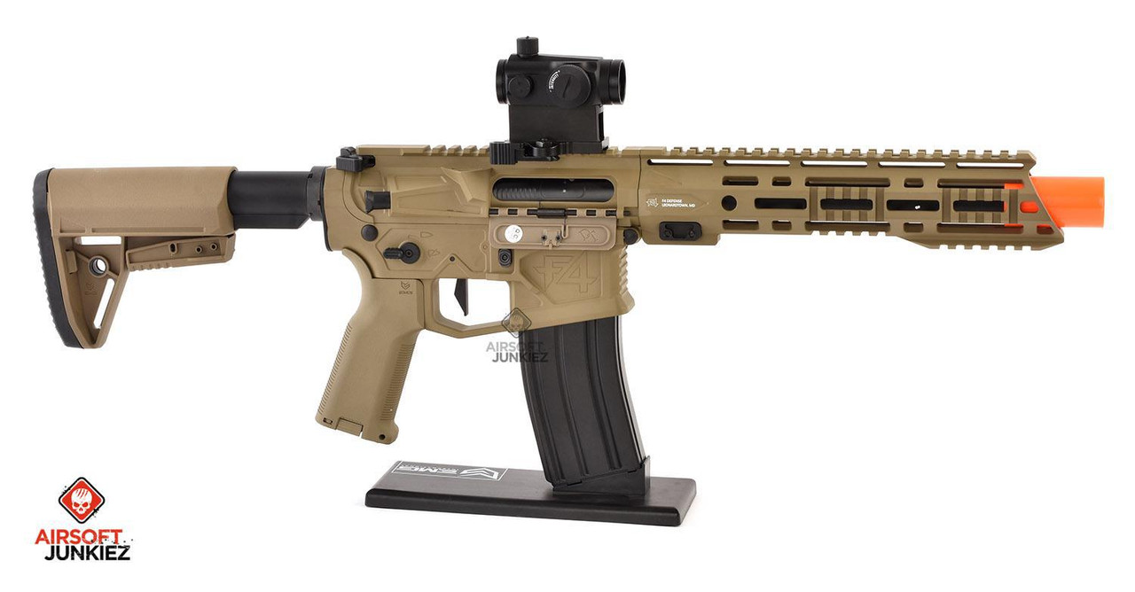 EMG Helios F4 Defense Licensed F4-15 ARS-L MLOK PDW M4 Airsoft AEG Rifle - Tan