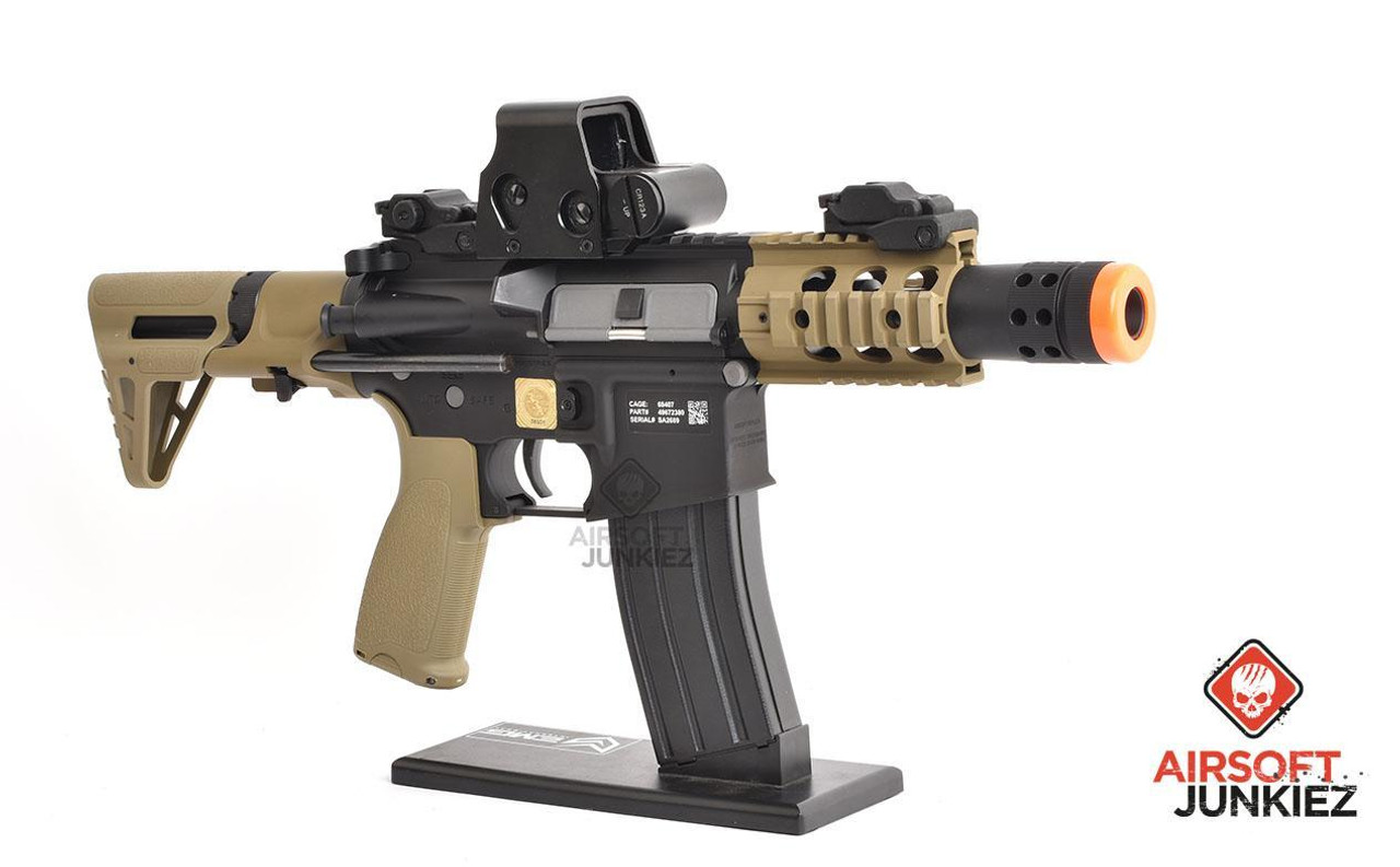 Specna Arms / Rock River Arms Licensed EDGE Series M4 AEG (Model: M4 PDW / 2-Tone Black and Tan SA-E10 / PDW Stock)