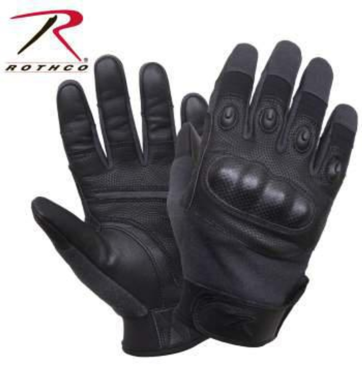 Rothco Carbon Fiber Hard Knuckle Cut/Fire Resistant Gloves | Black