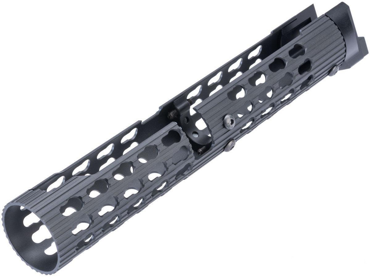 5KU Tubular Keymod Handguard for AK Airsoft AEG Rifles (Model: Black / VS-24  / CYMA Version) - AirsoftJunkiez.com