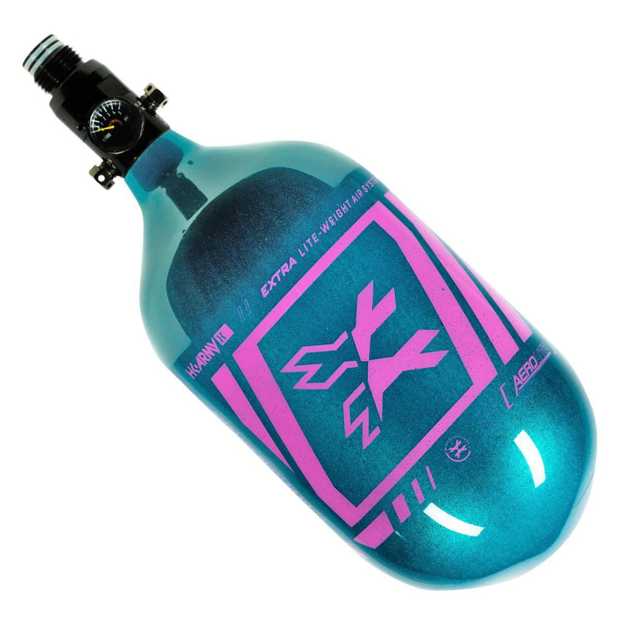 HK ARMY SLASH - EXTRA LITE CARBON FIBER TANK 68/4500 - METALLIC TURQUOISE/PINK