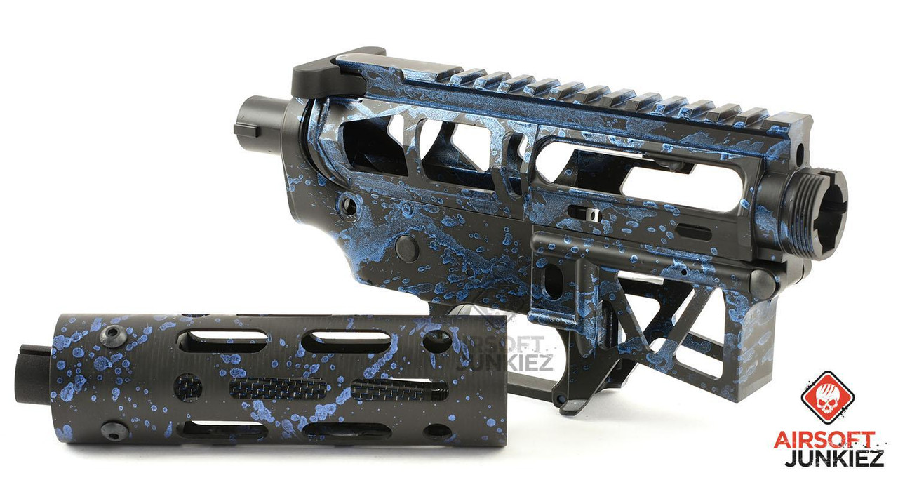 Mac Customs HPA Cerkote M4 Receiver Kit - Black with Blue Splash