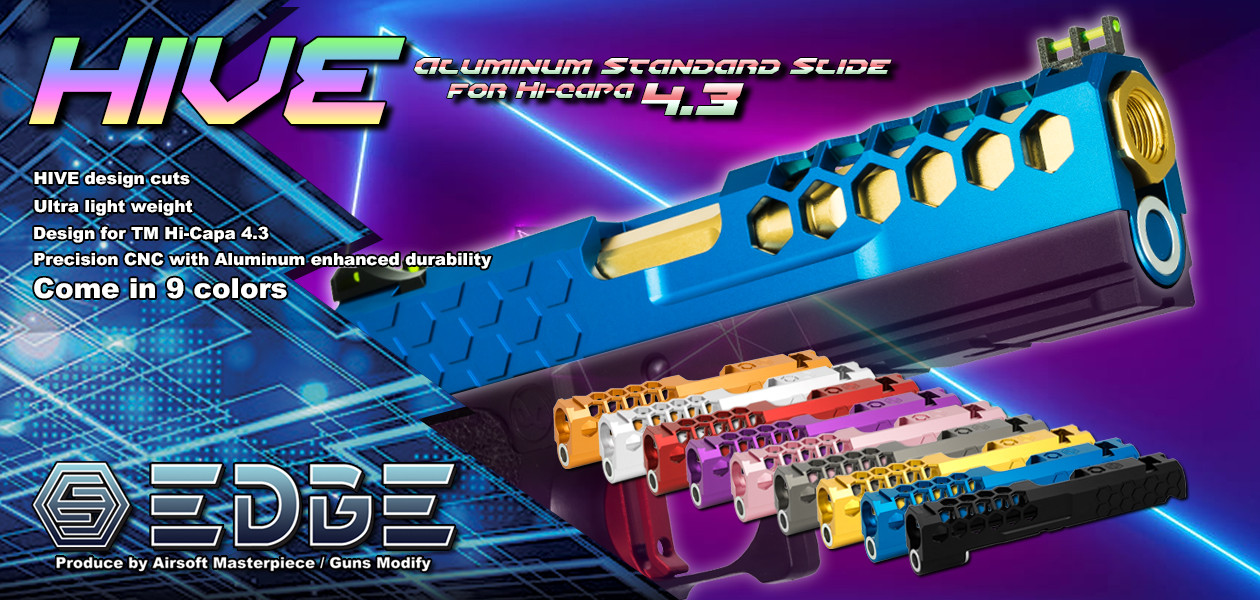 EDGE “HIVE” Aluminum Standard Slide for Hi-CAPA 4.3 | Select Color