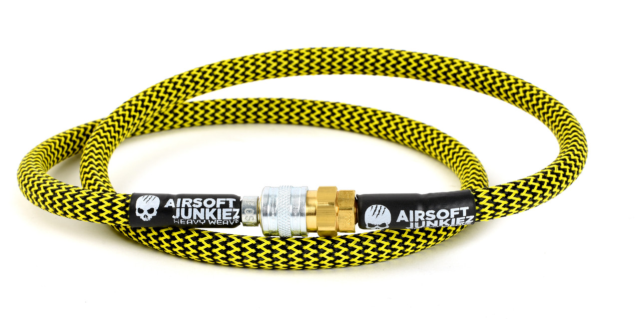 Airsoftjunkiez Heavy Weave Widebore Air Line 36" - Bumble Bee