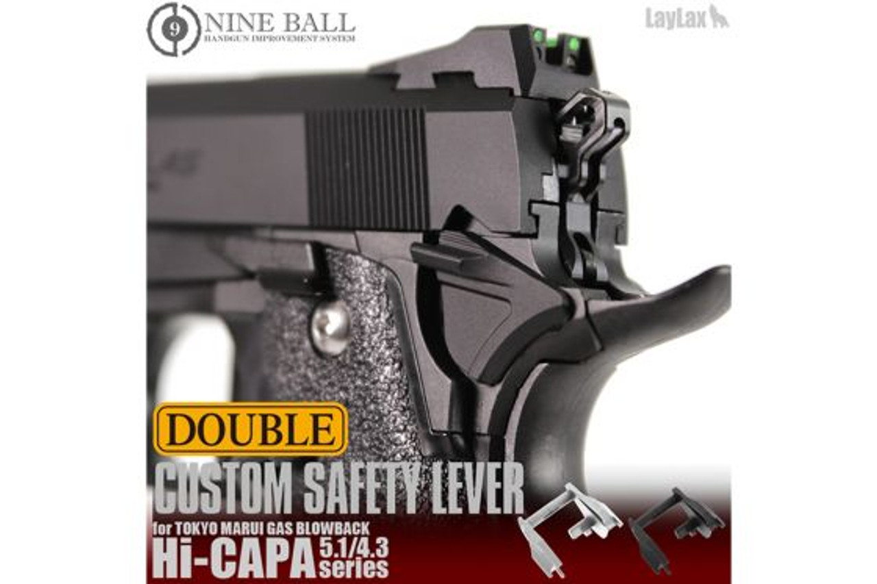 LayLax NINE BALL Hi-CAPA5.1/4.3 Custom Safety Lever [Double] | Silver