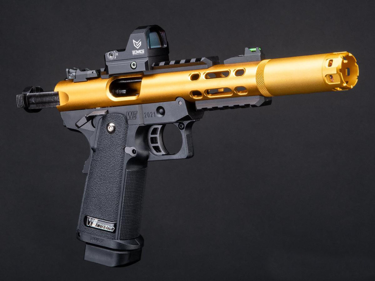 WE-Tech Galaxy Hi-CAPA Gas Blowback Airsoft Pistol (Color: Gold / Classic Frame / Tracer Package)