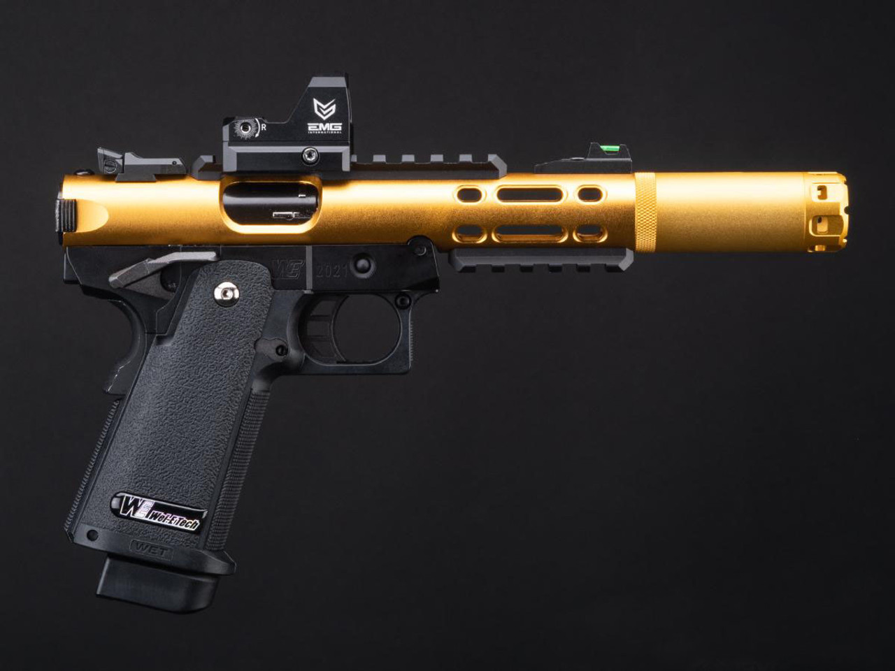 WE-Tech Galaxy Hi-CAPA Gas Blowback Airsoft Pistol (Color: Gold / Classic Frame / Tracer Package)