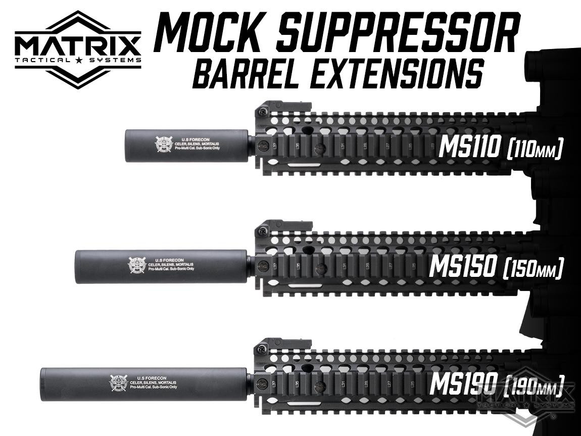 Matrix Airsoft Mock Silencer/Barrel Extension (Blank/150mm