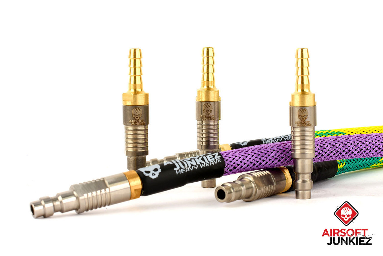 Airsoft Junkiez Reinforced Grip Line Heavy Weave w/ Ultimate Filtered Air Fitting