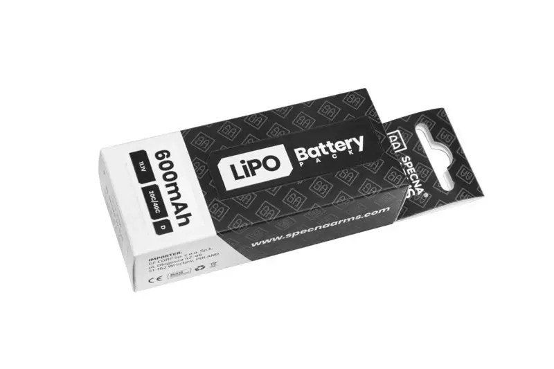 LiPo 11.1V 600mAh 20/40C Battery for PDW - T-Connect (Deans