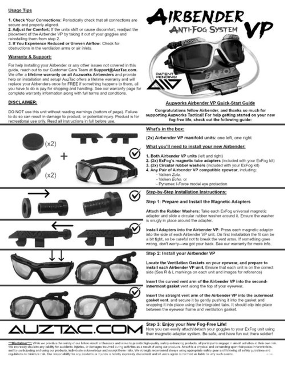 Airbender VP - ExFog Compatibility Kit for Valken Zulu