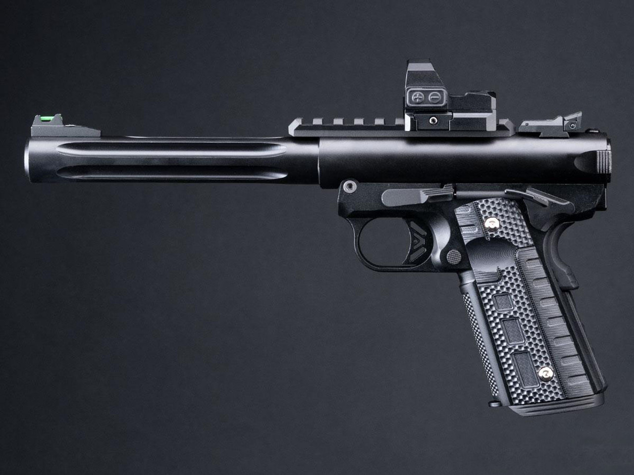 WE-Tech Galaxy 1911 Gas Blowback Airsoft Pistol (Color: Black Slide / Black Frame / Premium Long Barrel)
