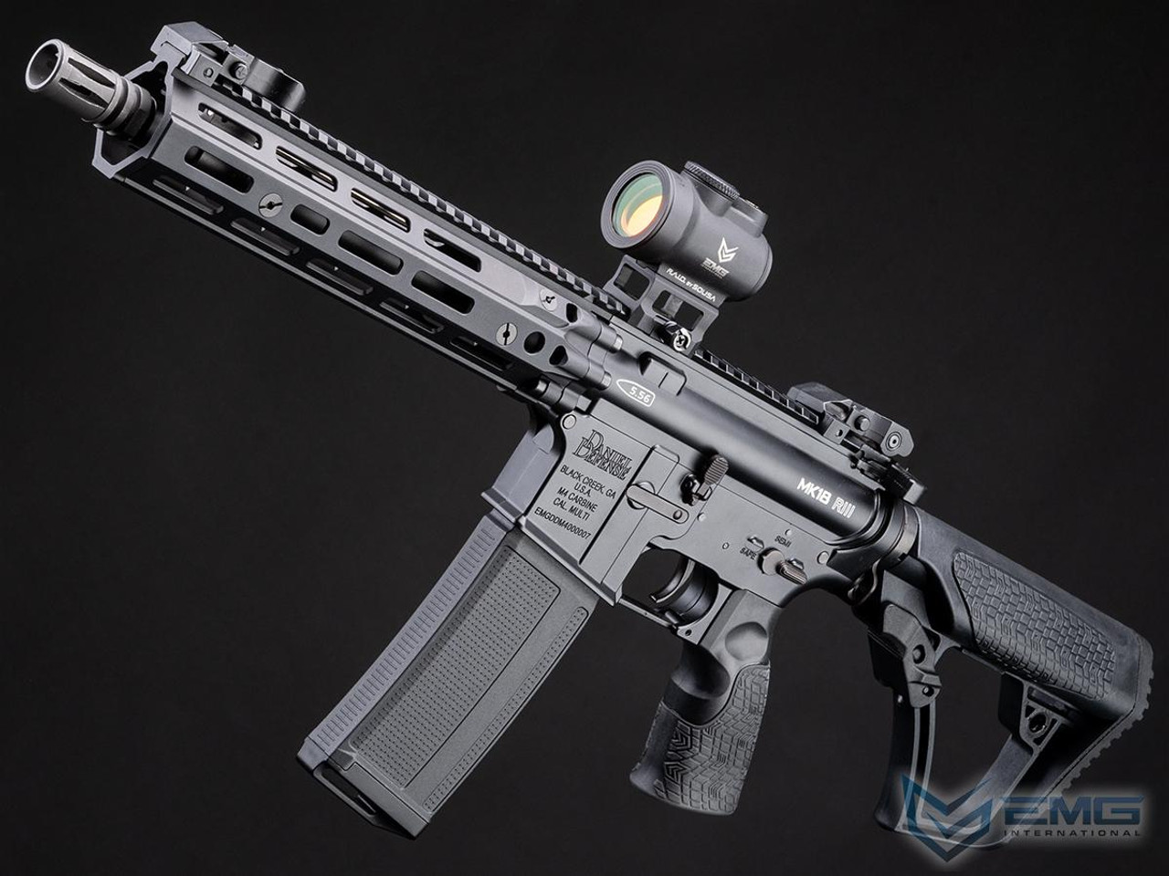 EMG Helios Daniel Defense Licensed MK18 RIII Airsoft AEG Rifle w/ CYMA Platinum Gearbox (Color: Black / 400 FPS / GATE ASTER V2)