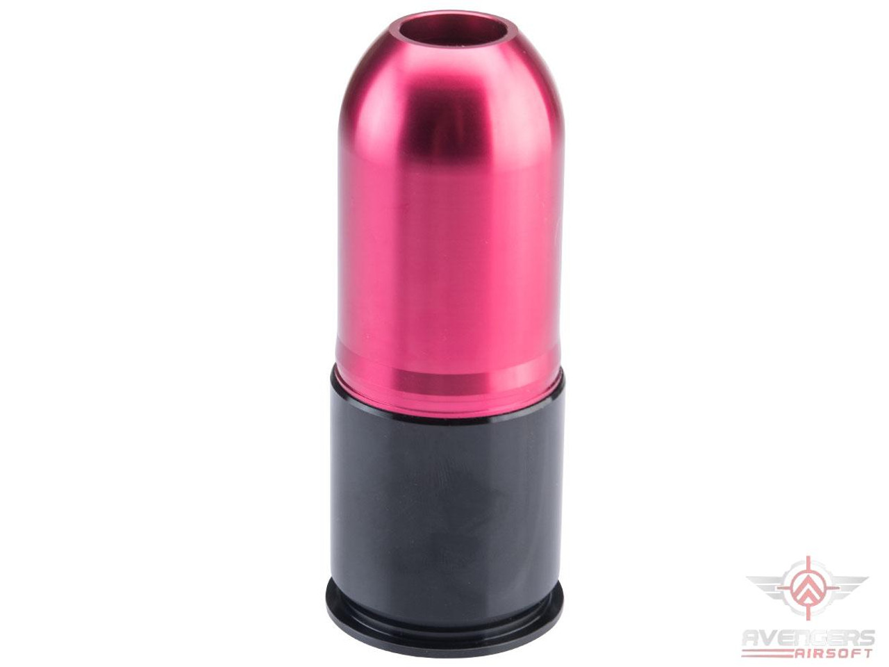 Avengers 40mm Airsoft Gas Grenade Shell (Model: 80rd Multi-Purpose / Red Polished / Single Shell)