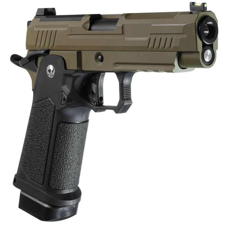 ARCTURUS Vanguard 4.3" Hi-Capa GBB Pistol w/Optics Ready Slide BLK-TAN