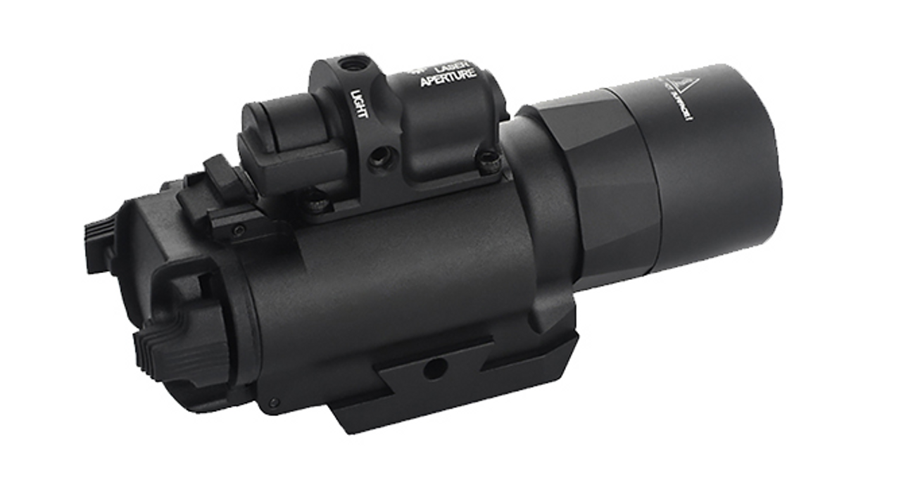 Atlas Custom Works X400 Ultra Tactical LED Rail Mount Light w/ Green Laser (Black)